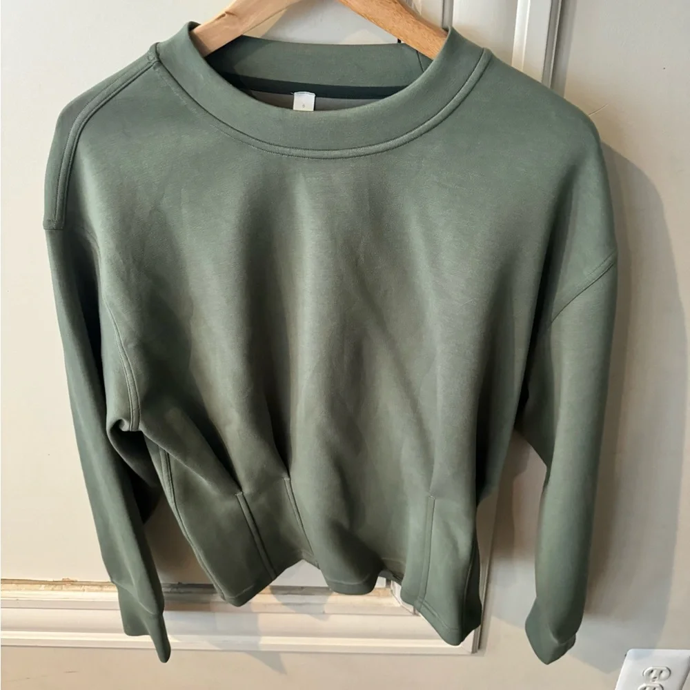 lululemon athletica Olive Green Crewneck Sweatshirt